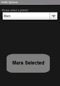 Screenshot of my data