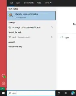 Manage User Certificates