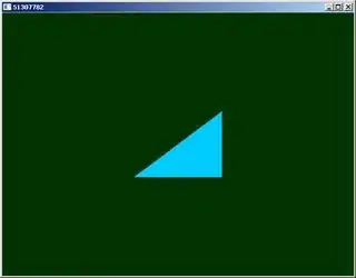 screenshot of blue triangle on dark green background