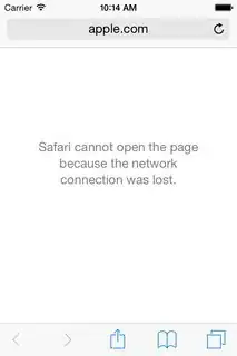 safari no connection