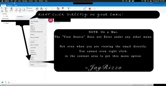 Right Click on the Email Directly in the middle column.