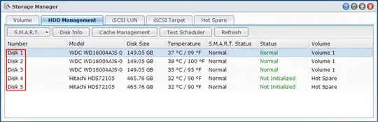 HDD Management Screen