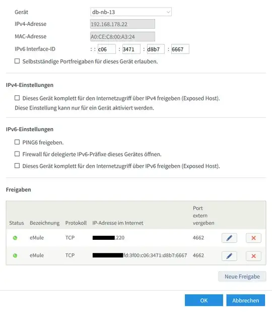 FritzBox Port Forwarding