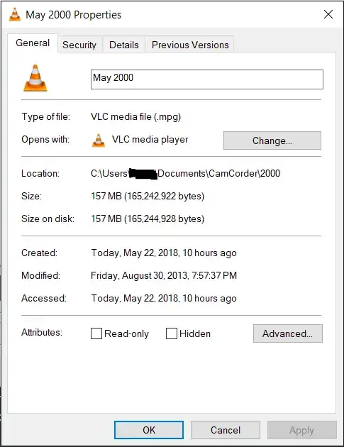 Before encoding - MPG format
