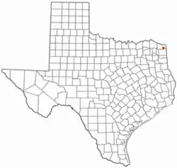 Location of Red Lick, Texas